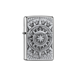 Bricheta Zippo Chrome Brushed Compass