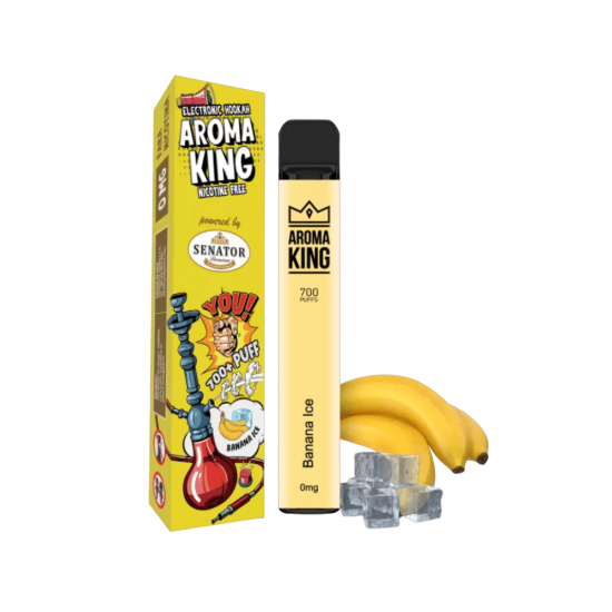Mini narghilea electronica de unica folosinta AK by Senator - Banana Ice (700 pufuri)