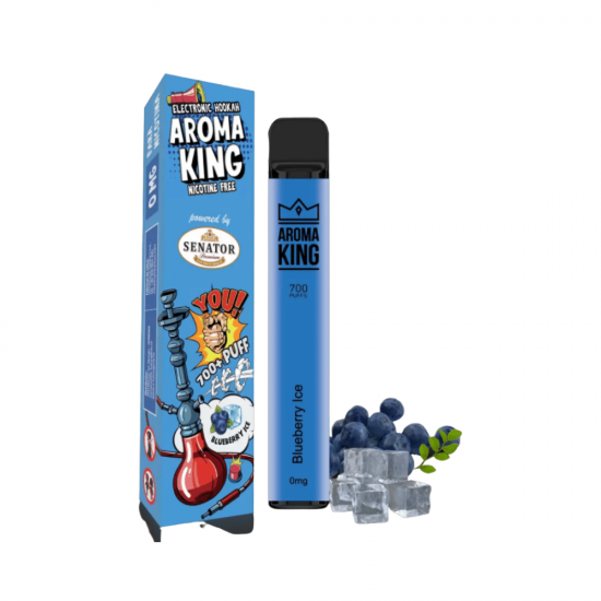 Mini narghilea electronica de unica folosinta AK by Senator - Blueberry Ice (700 pufuri)