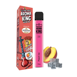 Mini narghilea electronica de unica folosinta AK by Senator - Peach Ice (700 pufuri)