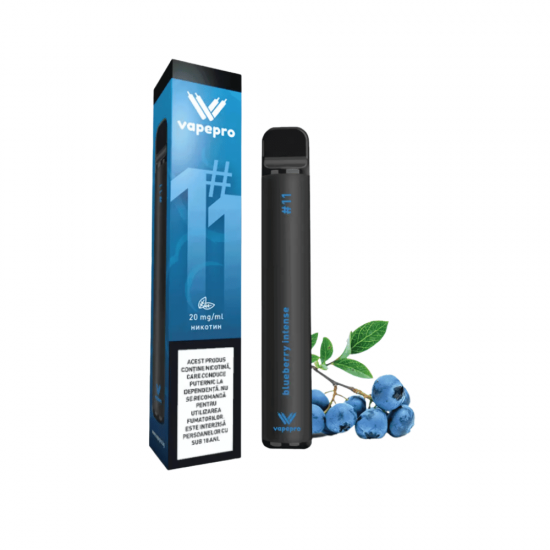 Tigara electronica de unica folosinta VapePro - Blueberry Intense (800 pufuri) Tigara electronica de unica folosinta VapePro - Blueberry Intense (800 pufuri)