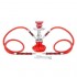 Narghilea Dreamliner 23 cm 2 furtunuri (rosu)