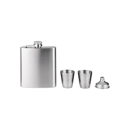 Set Angelo Plosca + 2 pahare si palnie (argintiu) Set Angelo Plosca + 2 pahare si palnie (argintiu)