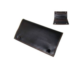 Portofel Tutun Angelo Piele 16x9cm (negru)