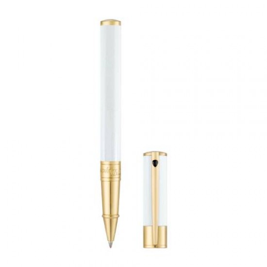 Roller D-Initial White&Gold S.T. Dupont