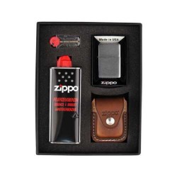 Set Zippo Chrome Brushed (maro) Set Zippo Chrome Brushed (maro)