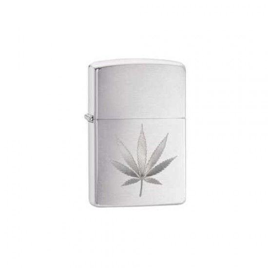 Bricheta Zippo Chrome Brushed Leaf
