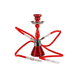 Narghilea Doha 30 cm 2 furtunuri (rosu) Narghilea Doha 30 cm 2 furtunuri (rosu)
