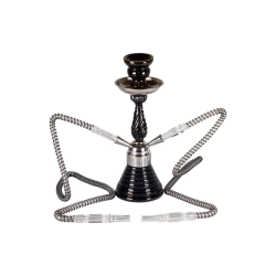 Narghilea Doha 30 cm 2 furtunuri (negru) Narghilea Doha 30 cm 2 furtunuri (negru)
